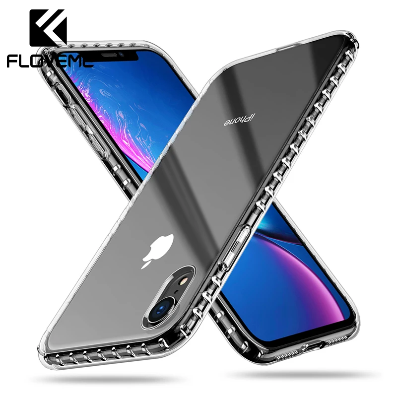 

FLOVEME Soft TPU Case For iPhone X XR XS MAX Anti-knock Ultra Thin Clear Transparent TPU Silicone Case For iPhone 7 8 Plus Cases