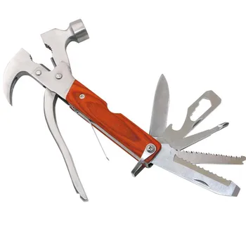 

15 in1 Multi-function Tool Stainless Steel Auto Emergency Kit Tool With Safety Hammer Ax Screwdriver Sawtooth Knife Opener Plier