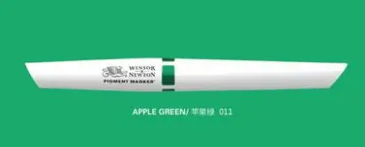 Winsor& Newton пигментные маркеры синие и зеленые тона - Цвет: Apple Green