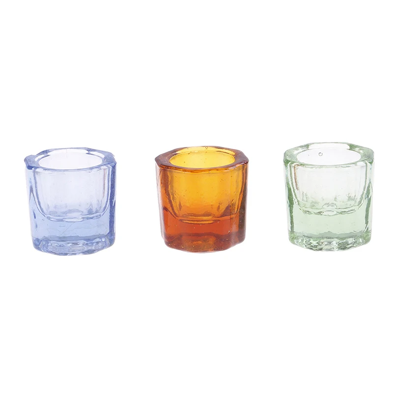 1PC Crystal Glass Dappen Dish Lid Bowl Cup Holder Manicure Equipment Nail Tool For Nail Art Acrylic Powder Liquid Glass Cup
