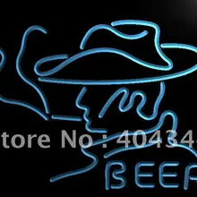 LK093-пивные курительные западные ковбои Бар знак света