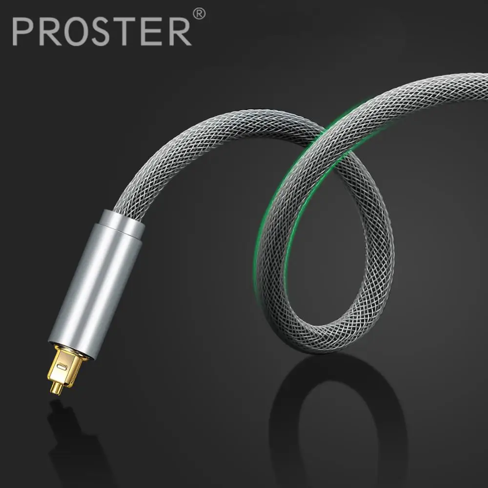Proster Master Золотой Цифровой оптический аудио кабель Toslink 1 м SPDIF коаксиальный для