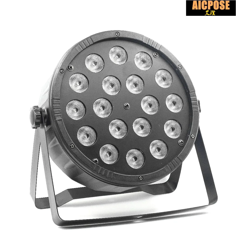 8 шт. 18x12 Вт led Par огни RGBW 4в1 плоский par led с чехол для полета dmx512 Дискотека профессиональный сценический dj оборудование