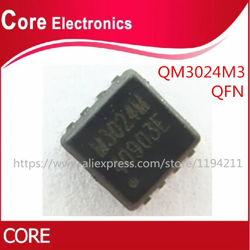 10pcs/lot QM3024M3 QM3024M M3024M 3MM*3MM MOSFET QFN 8-in Integrated ...