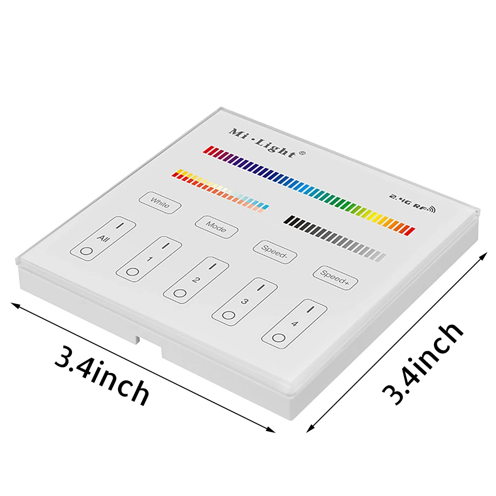 BSOD светодиодный пульт дистанционного управления T4 Milight RF2.4G беспроводной 4 зоны RGB CCT 16 Milion цвета Регулируемая яркость