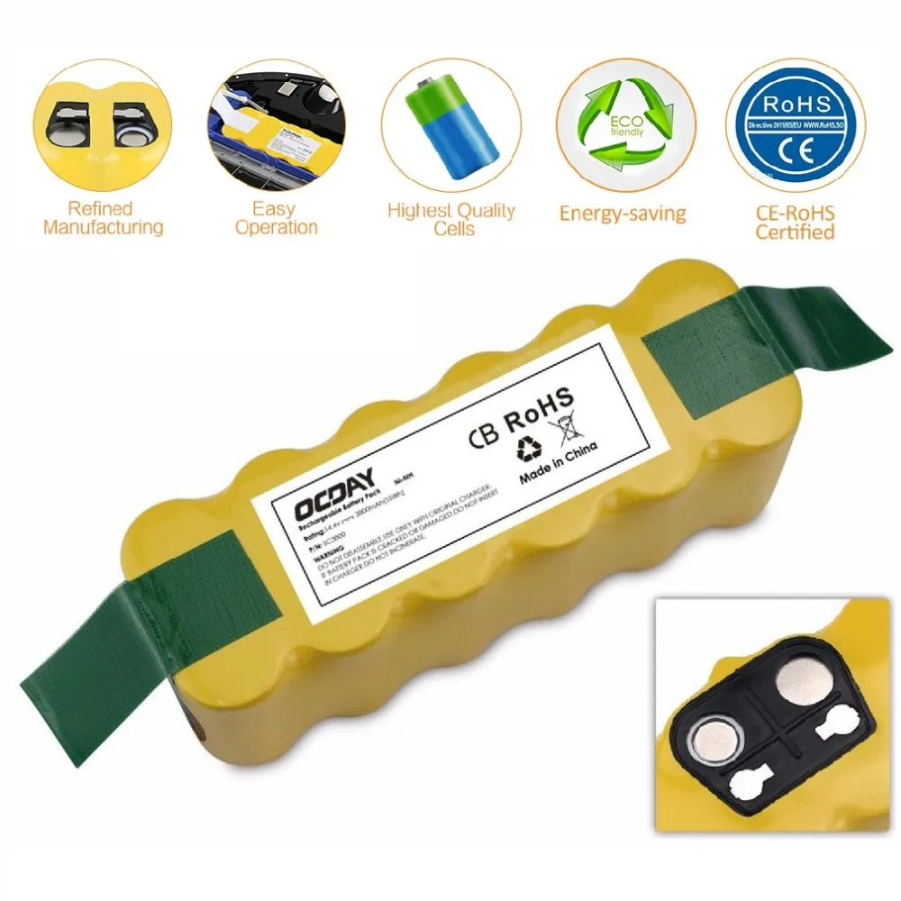 

14.4V 3000mAH Ni-MH Replacement Battery for iRobot 500 600 700 Series Vacuum Cleaner Rechargeable Battery Pack