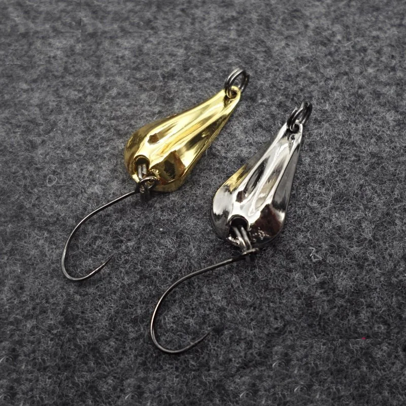spoon fishing lures set metal fishing bait 2.2g spinnerbait Treble Hook hard lures drop ship