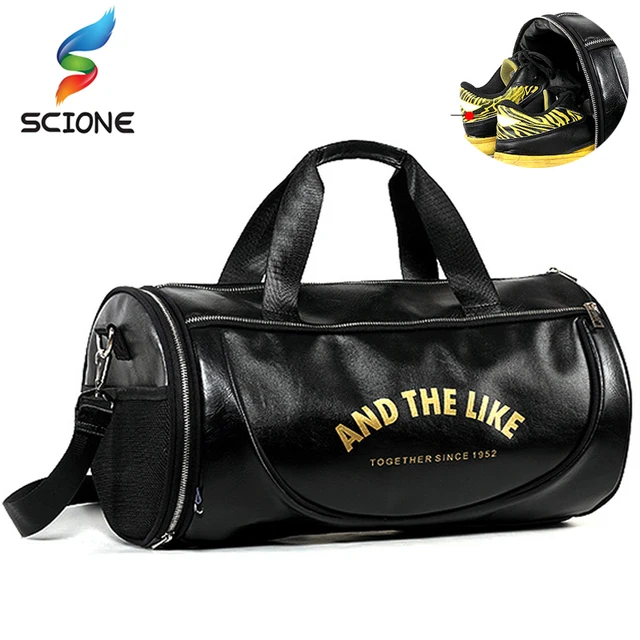 US $21.03 Top PU Outdoor Sports Gym Bag Men Women with Shoes Storage Training Fitness Multifunction Shoulder 