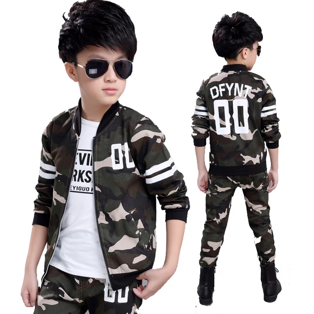 2018 Fashion Baby Boy Clothing Set Camouflage Color Kid Clothes Suir O