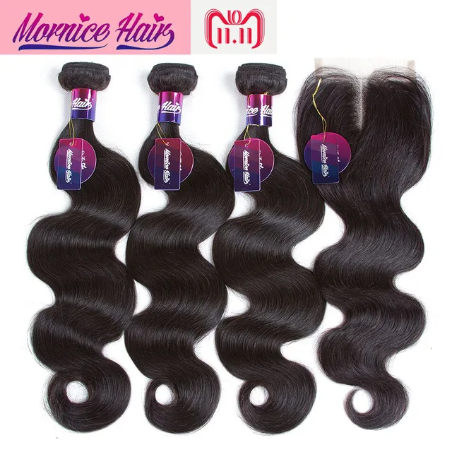 Cheap Brazilian Body Wave 3 Bundles Hair With Closure Natural Color Human Hair Bundles With Closure Non Remy Hair Extensions Mornice Cheap Brazilian Body Wave 3 Bundles Hair With Closure Natural Color Human Hair Bundles With Closure Non Remy Hair Extensions Mornice