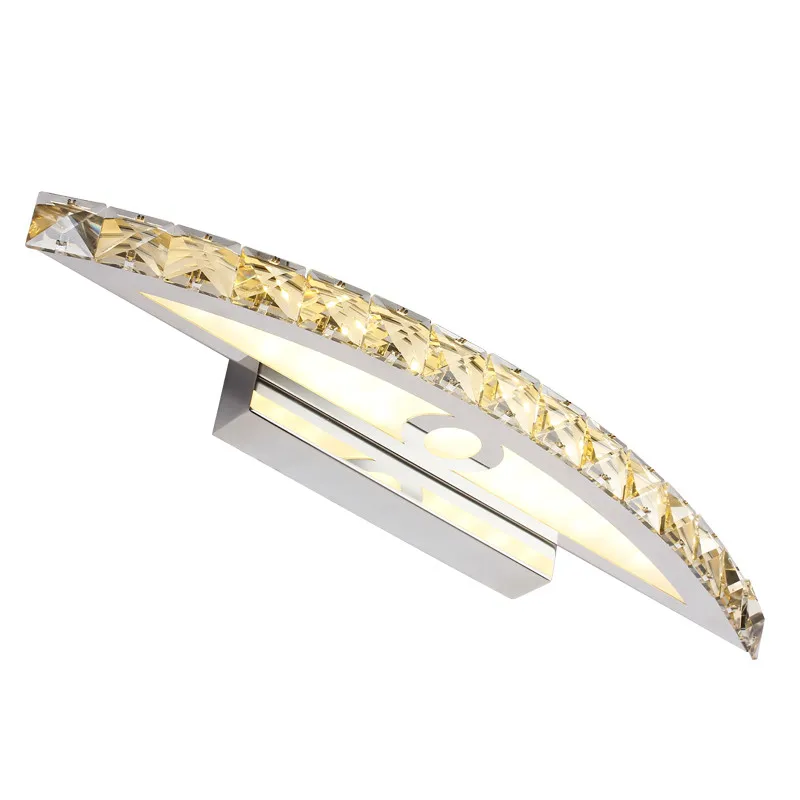 vendita calda elegante 10 w champagne clear cristallo ha condotto la lampada specchio muro del