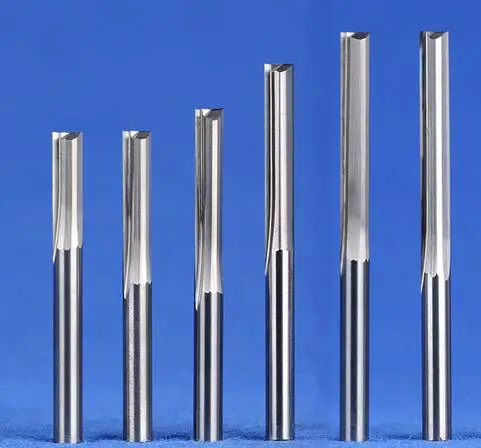 

10pcs Double Flute Straight Slot Carbide Cutters CNC Router Bits, two flute Straight groove endmill and bits 4 X 4 X 32mm