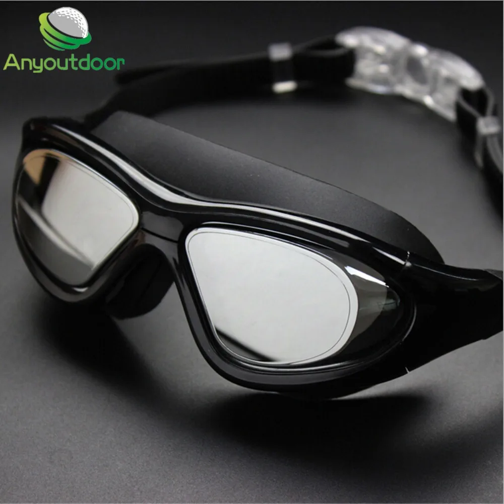 New Silicone Swim Glasses Swimming Goggles Anti-Fog UV Large Frame Men Women Swim Mask Waterproof