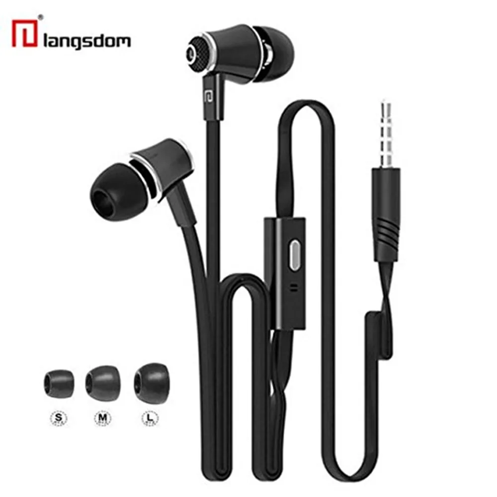 Original langsdom JM21 наушники с микрофоном супер бас гарнитура для iphone 6 6s xiaomi