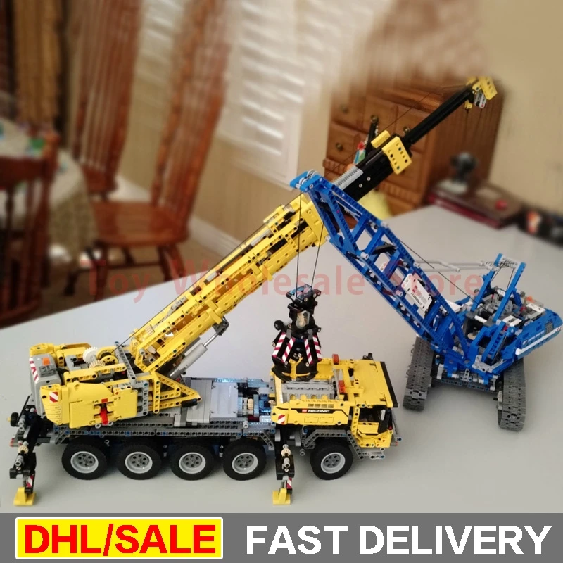 

LEPIN 20010 Crawler Crane Lepin 20004 Crane Mk II Model Building Set Technic Series Blocks Bricks Toys 42030 42042