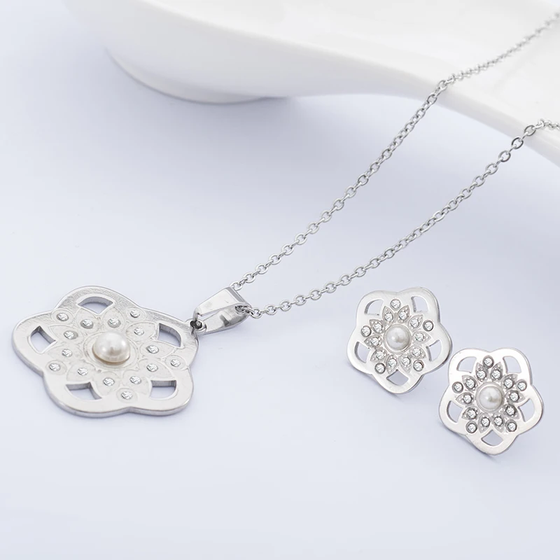 R&x Fashion Sieraden Sets Necklace/earrings Romantic Stainless Steel