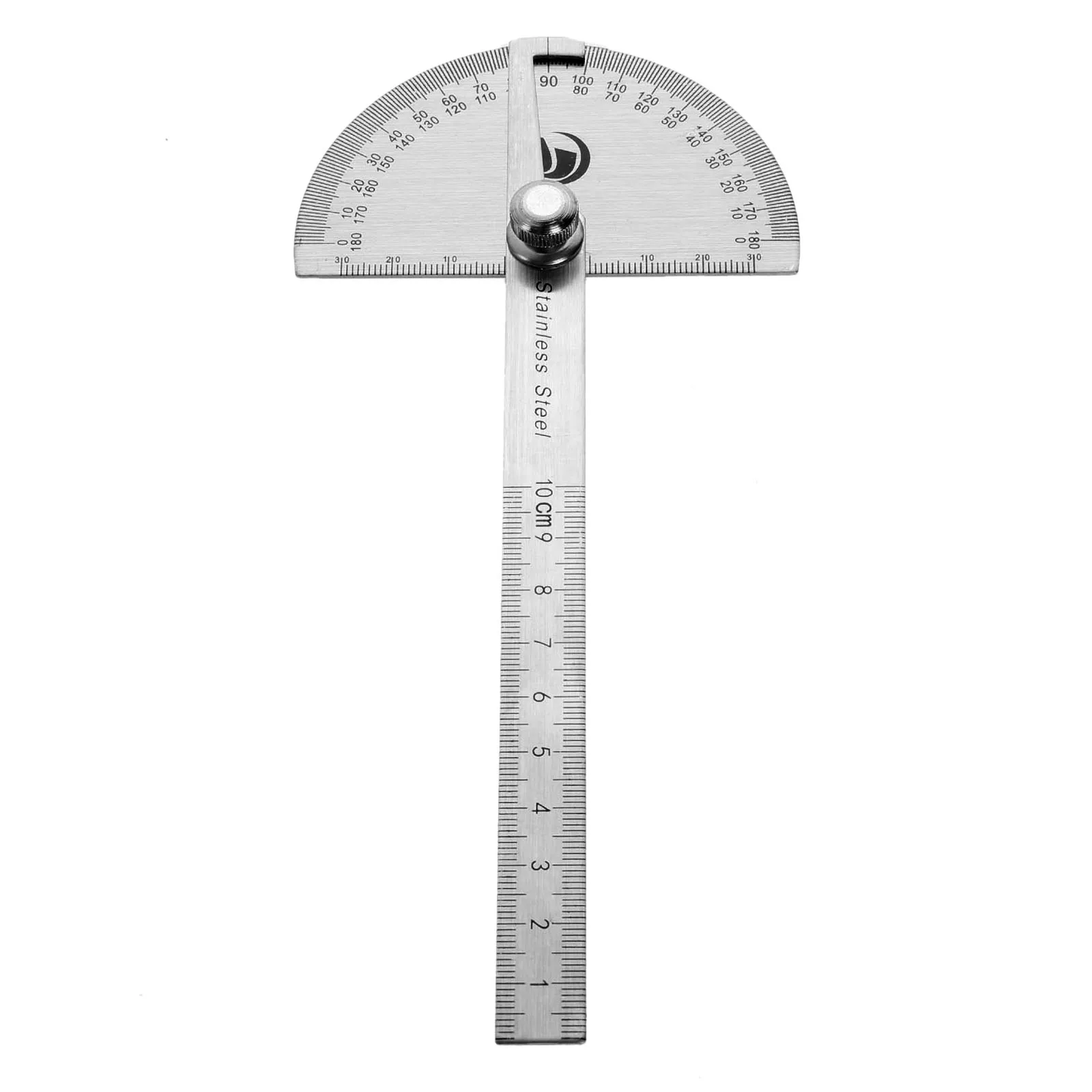 DRELD Stainless Steel Digital Ruler Round Head 180 Degree Protractor