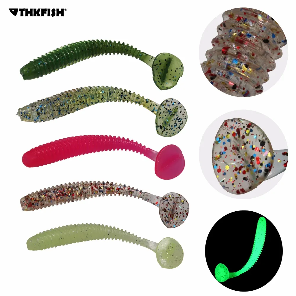 

Fishing Lures Fat Swing Impact Swimbait 75mm 1.9g 20pcs/Lot Craws T Tail Worms Maggot Soft Lures Fishing Soft Bait Bass Bait
