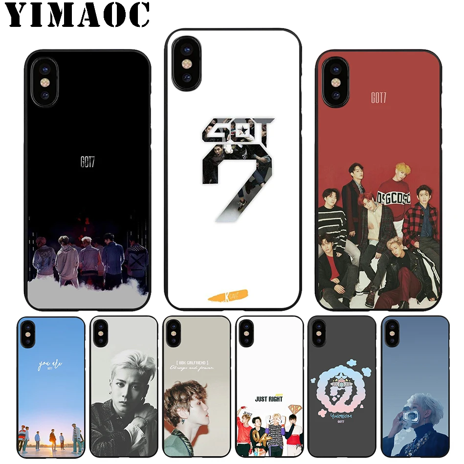 

YIMAOC A24 GOT7 Jackson Soft TPU Black Silicone Case for iPhone Xr Xs Max X or 10 8 7 6 6S Plus 5 5S SE