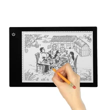 A4 светодиодный трассировочный свет коробка копировальная доска Регулируемая яркость световая панель для рисования художников с перезаряжаемой батареей