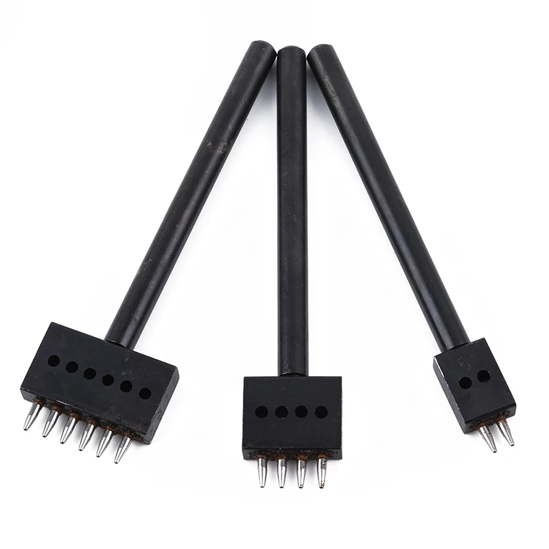 

5mm Steel Spacing Leather Hole Punches DIY Hand Perforated Round Stitching Punch Tools Hole Cut Leather Punching Tool