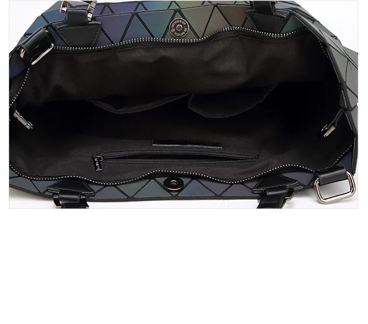 Женская сумка с лазерной геометрией, блестки, зеркальные, в клетку, складные сумки на плечо, светящаяся Сумочка, бриллиантовая Повседневная сумка-мешок