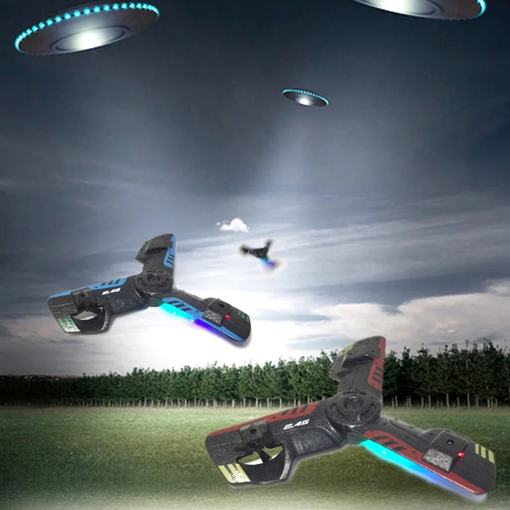 

2.4G Creative Mini Drone RC UFO Quadrocopter Drone Brushless Remote Control Flying UFO Toy Rechargeable Saucer With Flash Light