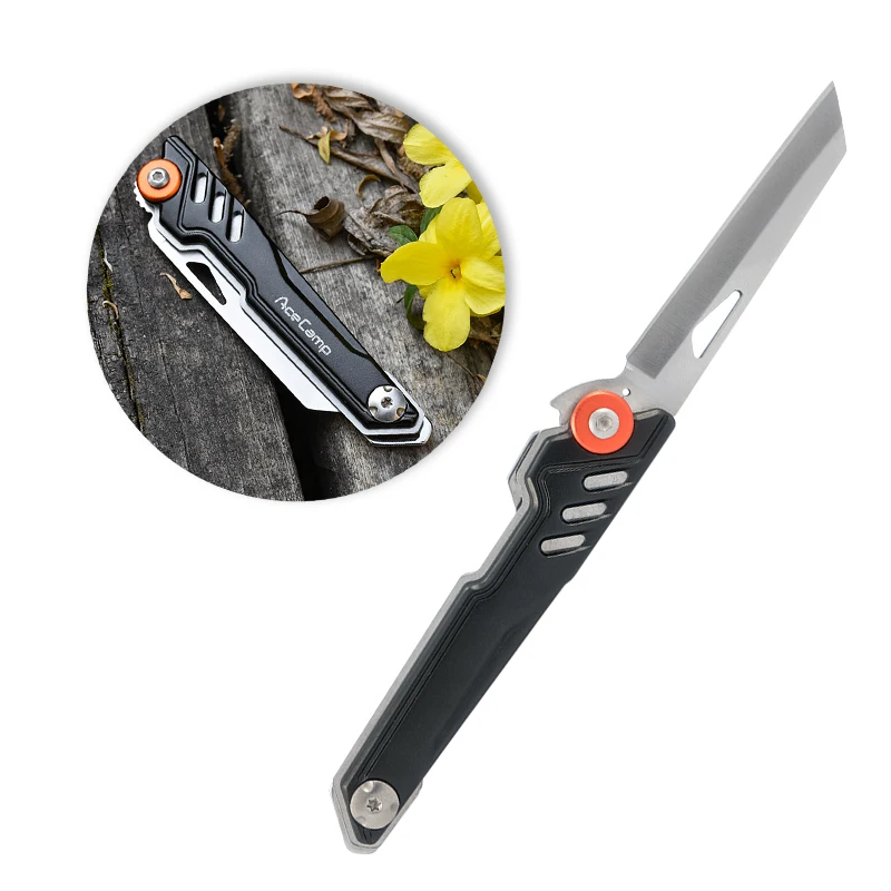 

Stainless Steel Folding Knife with Belt Clip Outdoor Gear Fishing Hunting Knife Portable Mini Survival Multi Tool Paring Knife