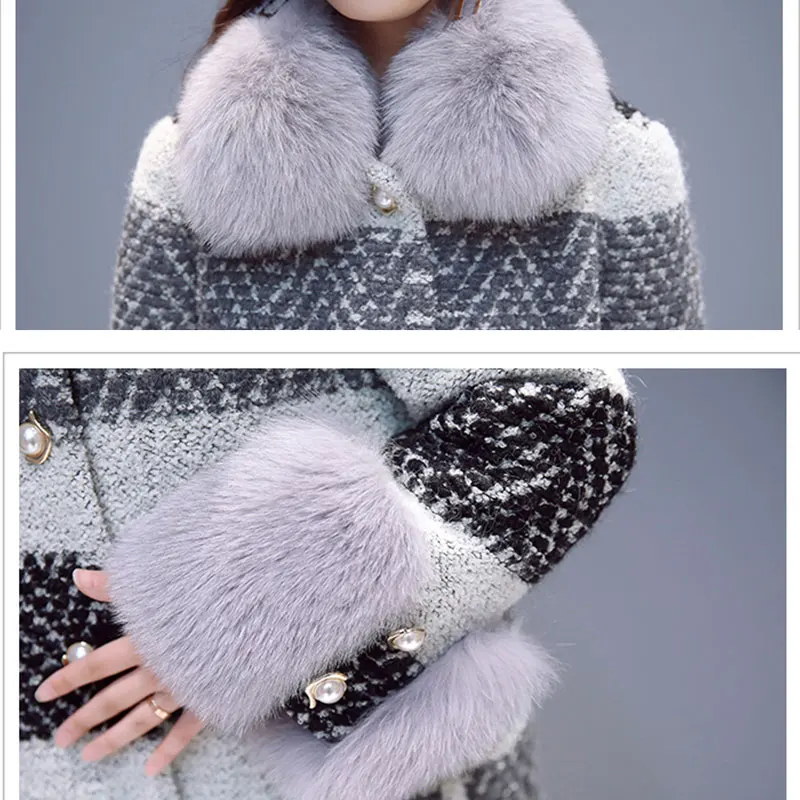 Стильный Подиум дизайнерское зимнее шерстяное пальто женский толстый Тренч длинное кашемировое пальто шерстяная куртка Femme 904