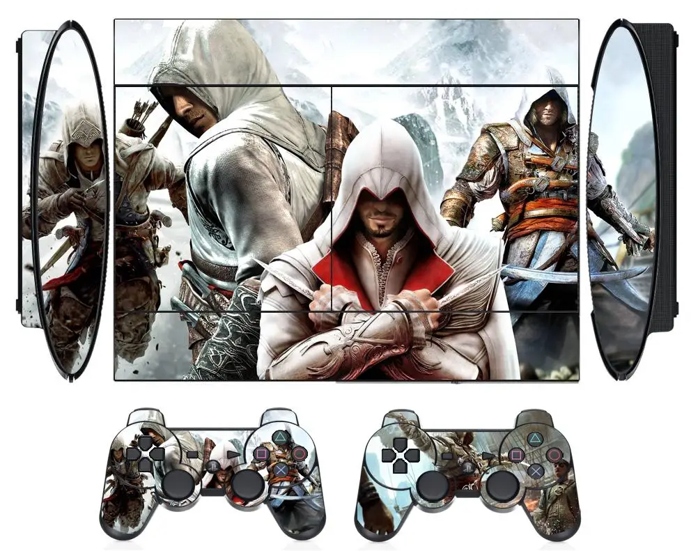 Накладки на наклейки из винила 270 для Sony PS3 Super Slim 4000 и 2 контроллера|protector sticker|ps3 slim