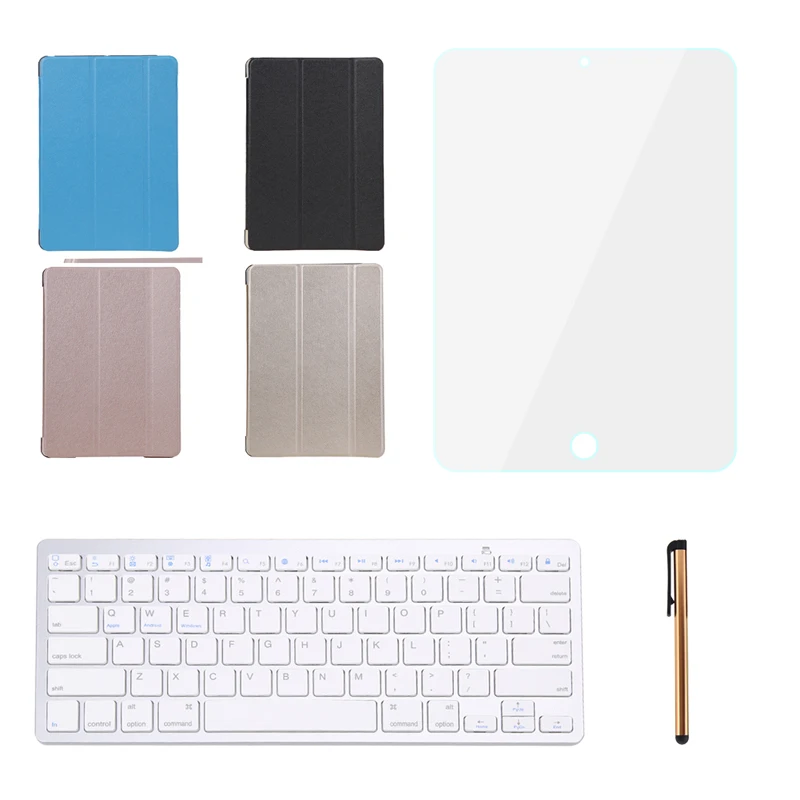 Bluetooth Keyboard For Apple iPad Air 2 Stand Leather Case Cover Smart With Bluetooth Keyboard