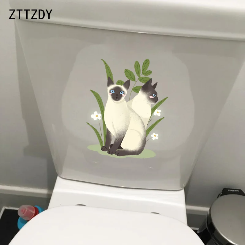 ZTTZDY Наклейка на стену для влюбленных кошек наклейка туалета домашний декор