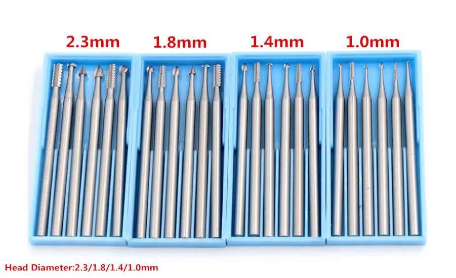 Стоматологическая вольфрамокарбидные буры 6 шт./кор.(6 модель в расчете на коробку) dia 1,0/1,4/1,8/2,3 мм