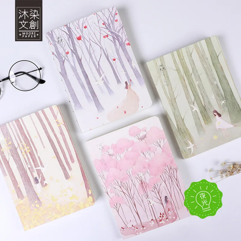 

Forest Four Seasons Tour sketchbook notebook diary book bullet journal beautiful package diary Handbook student gift