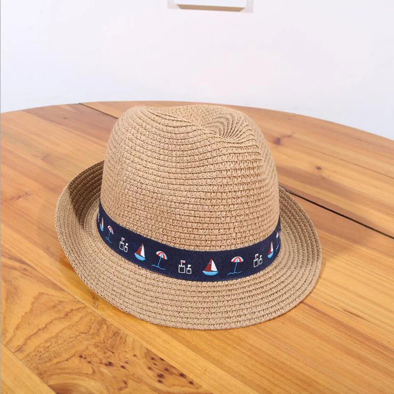 Модная одежда для детей, Детская мода соломенная шляпа прекрасная Для детей, на лето пляж солнце Кепки дети мультфильм шаблон Casquette девочек