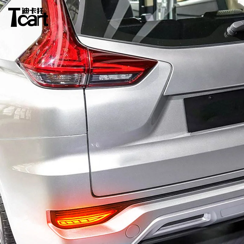 

Tcart For Mitsubishi Xpander 2018 led Rear Bumper Reflector Brake Light Driving Lights car accessories high power for car lights