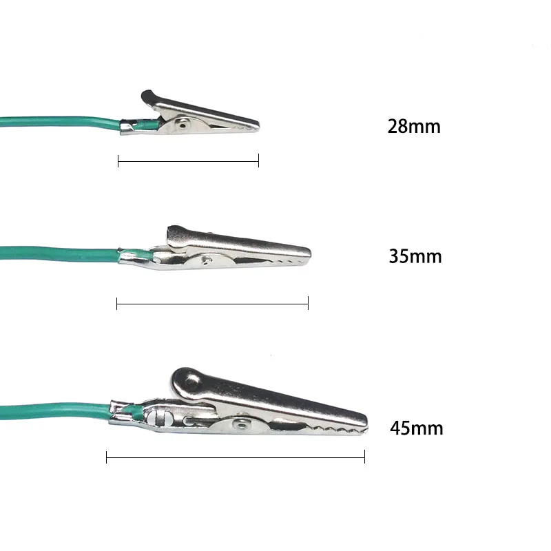 10 шт./партия 28 мм/35 мм/45 мм крокодил зажим линии медь Крокодил Зажимы для тестирования электрического счетчика зажим зонда