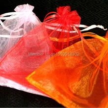 Прямая сумка-кисет из органзы для настольного ПК мобильного телефона \ HDD аксессуары Подарочная сумка для украшений сумка под заказ оптом