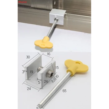 

3Pcs Simple Aluminum Baby Kids Child Children Safety Sliding Sash Aluminum Plastic Steel Window Lock Stop Stopper Allen Key