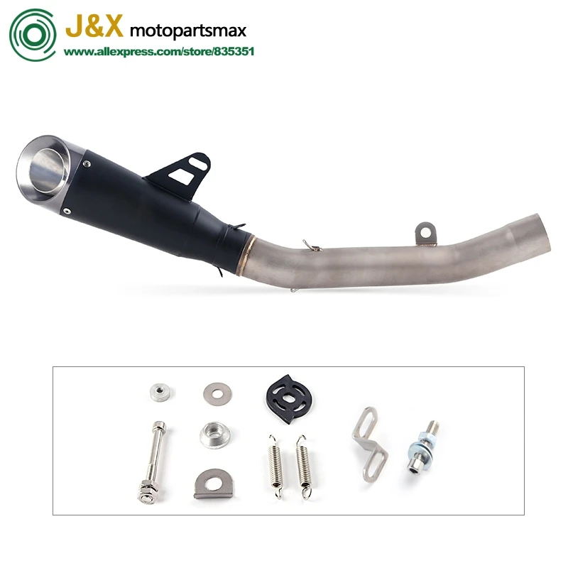 Motocicleta de Escape completo Mffler sistema de Escape póngase en contacto con medio enlace de deslizamiento para Kawasaki Z800 Z 800, 2013-2017