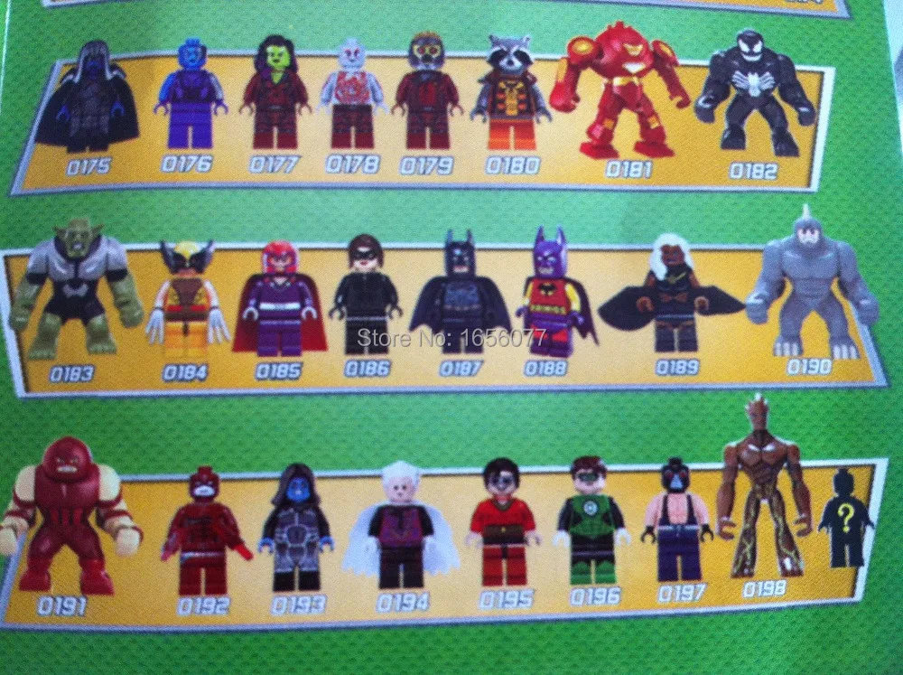

Baby Toys Decool Guardians of Galaxy Big tree man juggernaut hulk buster Flastic MAN Daredevil Building Blocks