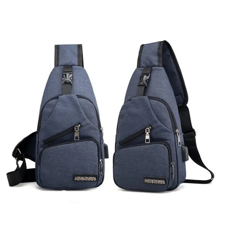الرجال مكافحة سرقة حقيبة صدر للرجال حقائب كتف USB شحن Crossbody حقيبة المدرسة رحلة قصيرة رسل أكياس