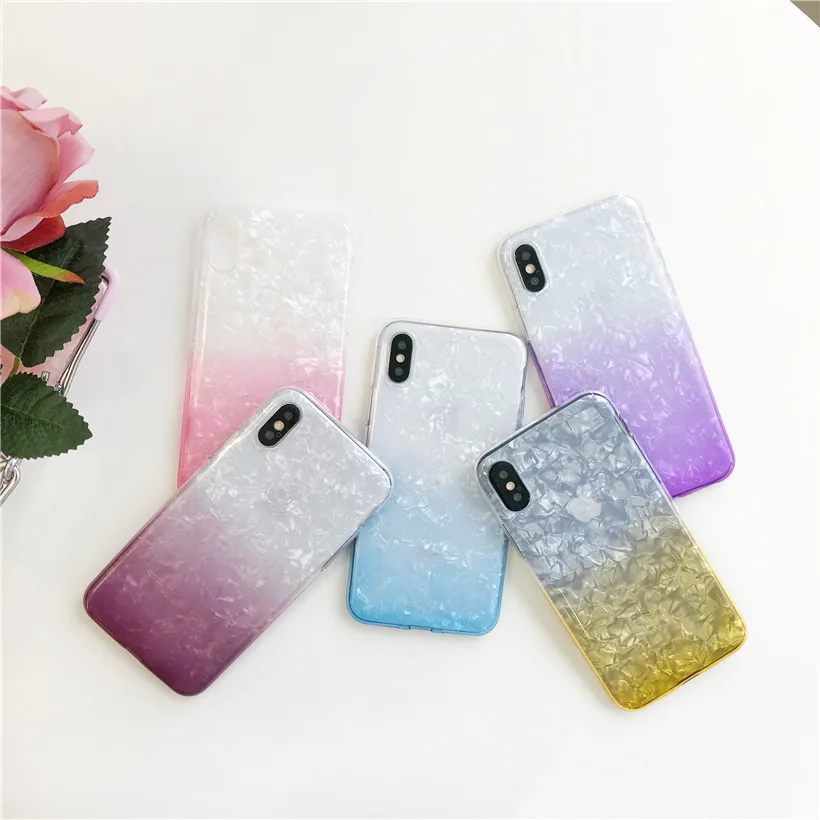 

HEMASOLY Case For Samsung Galaxy Note 9 8 5 4 S9 S8 Plus S7 S6 Edge S5 C5 C7 S9 Pro Silicone Case Gradient Conch Back Cover