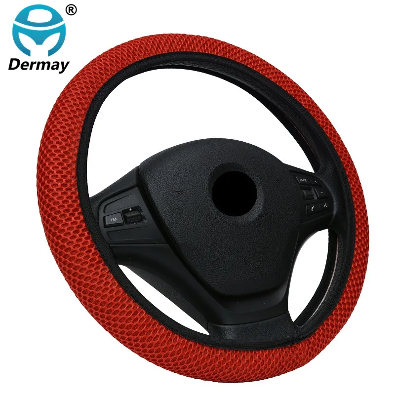Sandwich Fabric Handmade Steering Wheel Cover Breathability Skidproof Universal Fits Most Car Styling Steering Wheel Sandwich Fabric Handmade Steering Wheel Cover Breathability Skidproof Universal Fits Most Car Styling Steering Wheel
