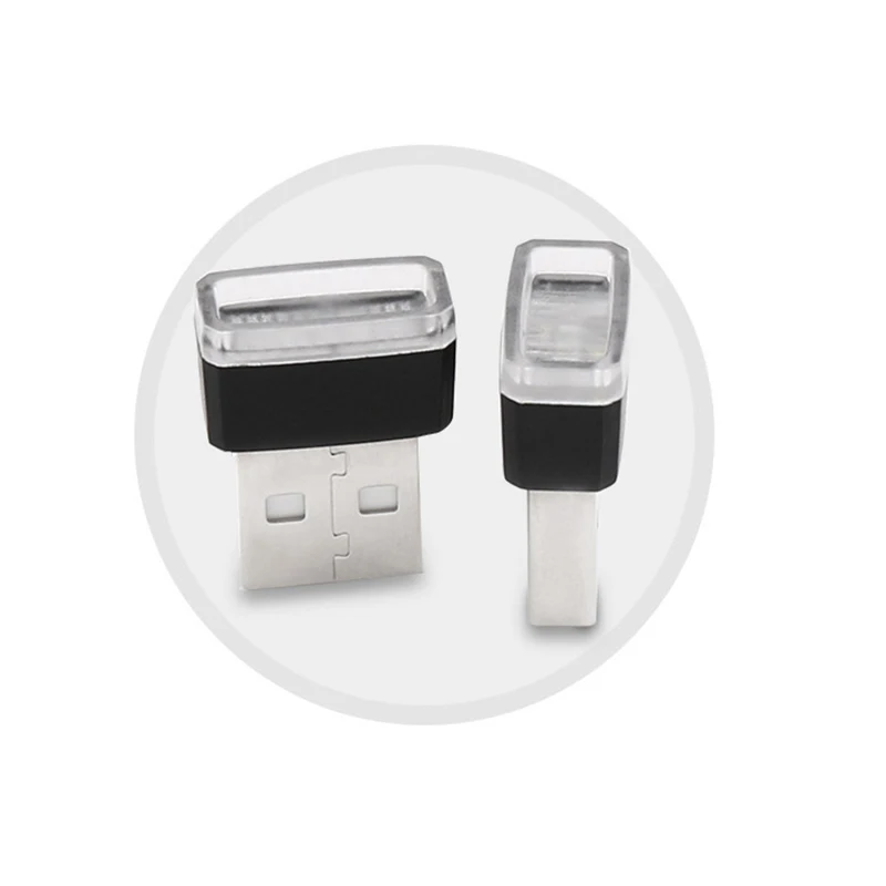 

Car LED Atmosphere Light w/ USB Socket Interior Decorative Lamp Emergency Lighting Universal For PC USB Plug Play