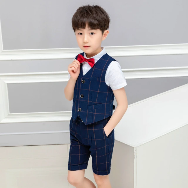 Buy Blue Cotton Bandhgala And Pant Set For Boys by Little Boys Closet by  Gunjan Khanijou Onl… | Kids party wear dresses, Kids dress collection, Kids wedding  outfits