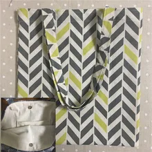 YILE хлопок лен эко хозяйственная сумка на плечо с геометрическим принтом L302