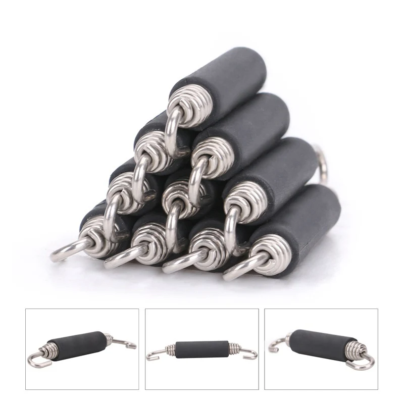 

2 X 85-145mm Stainless Steel Spring Motorycle Exhaust Fixing Hook Elasticity 145mm with Black Rubber Cover