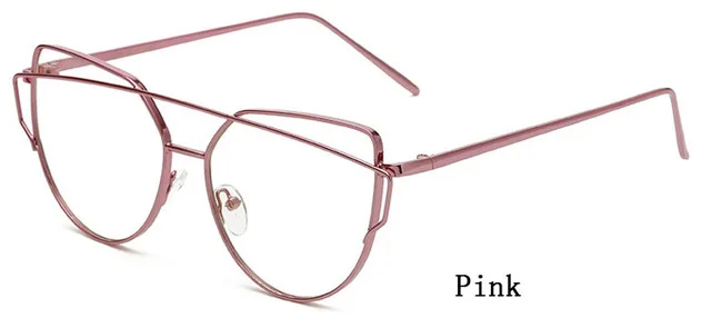 pink Модная оправа для очков кошачий глаз, женские прозрачные очки, оправа для очков, прозрачные линзы, поддельные очки без градусов, анти радиационные очки ботаника - Цвет оправы: pink