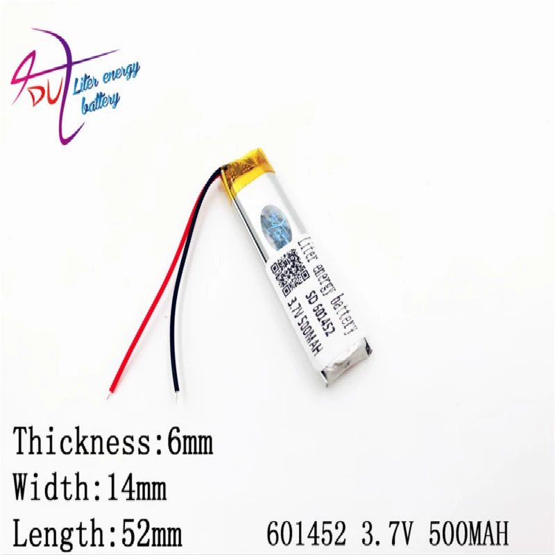 10 шт 3 7 V 500mah 601452 601550 литий-полимерный LiPo аккумуляторная батарея для Mp3 Mp4 PAD DVD DIY